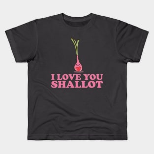 I Love You Shallot - Cute Kawaii Valentine Pun Kids T-Shirt